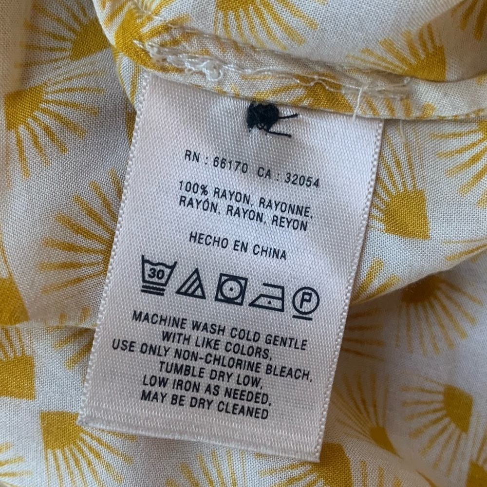 Anthropologie Yellow and Black Blouse - Picture 5 of 7